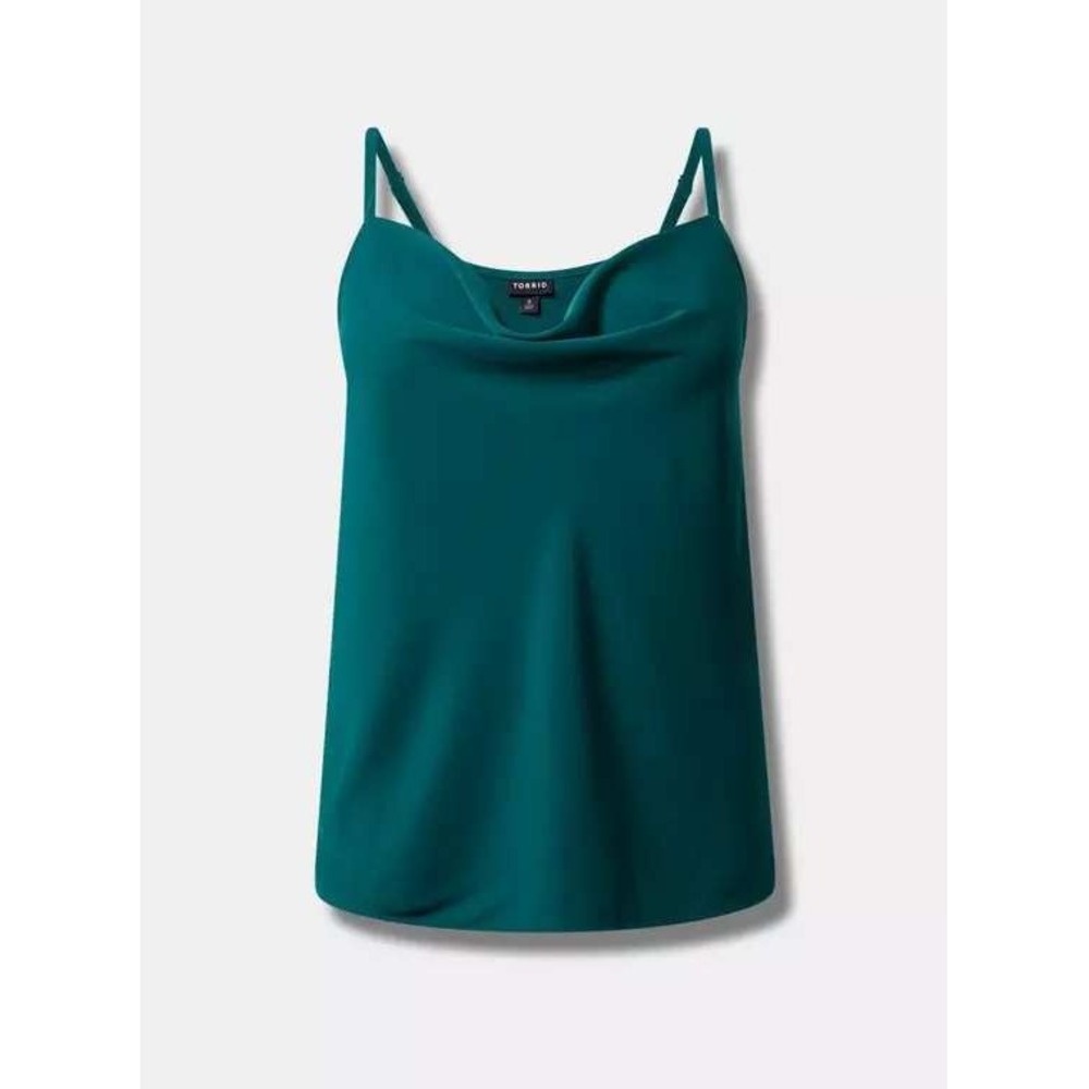 Torrid Green Sleeveless Cowl Neck Cami Top Plus‎ Size 2